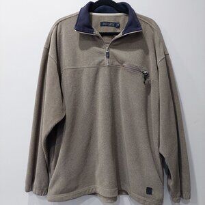 Britches Great Outdoors Men's Quarter-zip Waffle-knit Sweater, Size XL